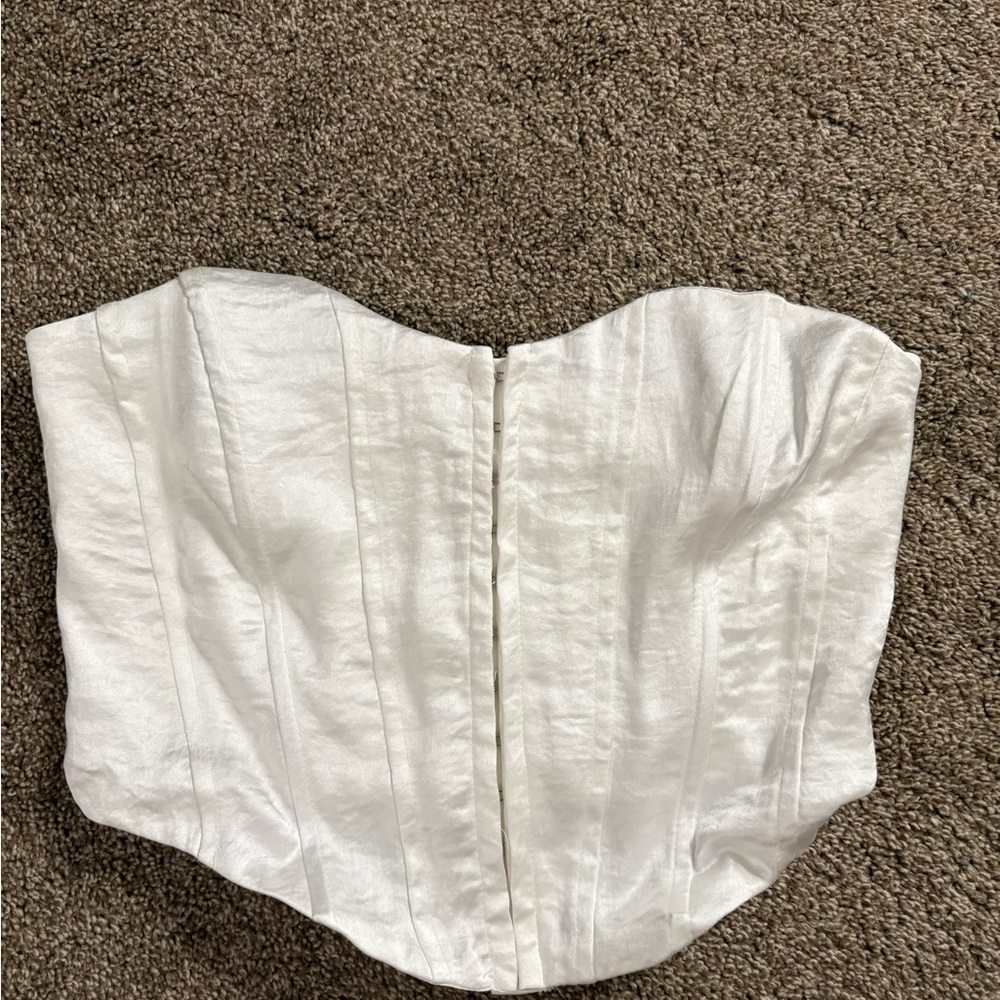 L.A. Hearts Elegant White Corset Top